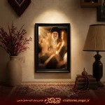 قاب عکس رهبر سید علی خامنه ای با قاب مشکی